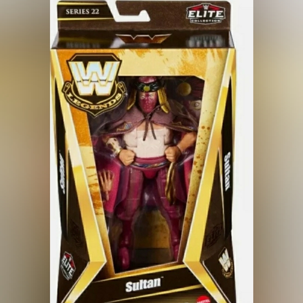 WWE Legends Sultan Figure in Red and Gold